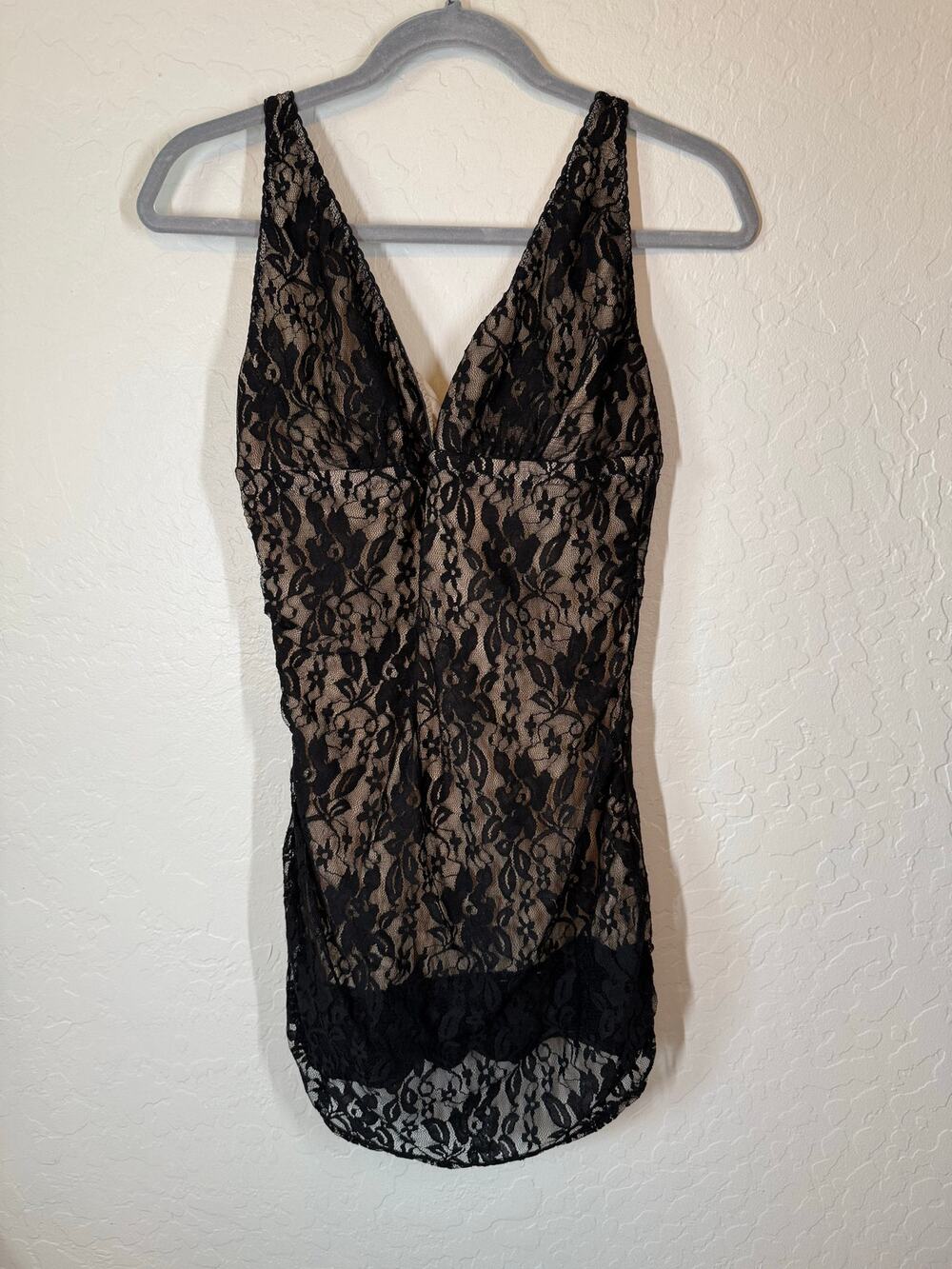 NWT Active Intimates Shapewear Lingerie Black Lace Slip Size M